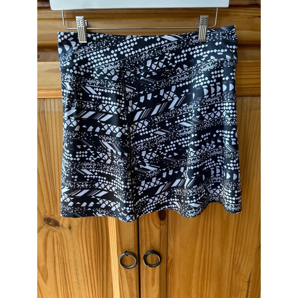 Title Nine Womens Black White Geometric Athletic Skort Skirt Small
